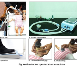 FOOT-OPERATED RESUSCITATION DEVICE FOR NEW-BORN